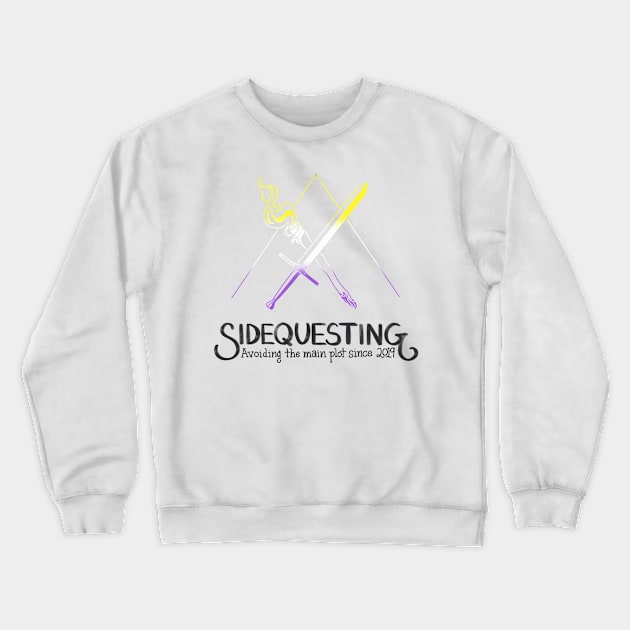 Nonbinary Sidequesting Logo Crewneck Sweatshirt by Sidequesting